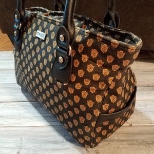 Pierre Deux Quilted Handbag Vintage Footed Purse